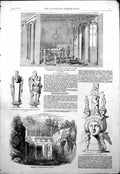 Antique Old Print Discovery Greek Tombs Canosa Terra Cotta Vase Ivory 1854 19th
