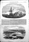 Antique Old Print Battle Sinope Giurgevo Plan Destruction Turkish Sinope 1854