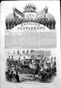 Old Antique Print Emperor French England Minie Rifle Rolling Barrels 1855 19th