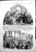 Old Print Wreck Birkenhead Palm Sunday Paris Christ Blessing Children1852 19th