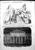 Antique Print Peace War Jbell Sculptor Peace Illuminations Post Office 1856