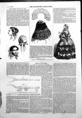 Old Antique Print Plan Archimedean Subsoil Plough Paris Head Dresses 1856 19th