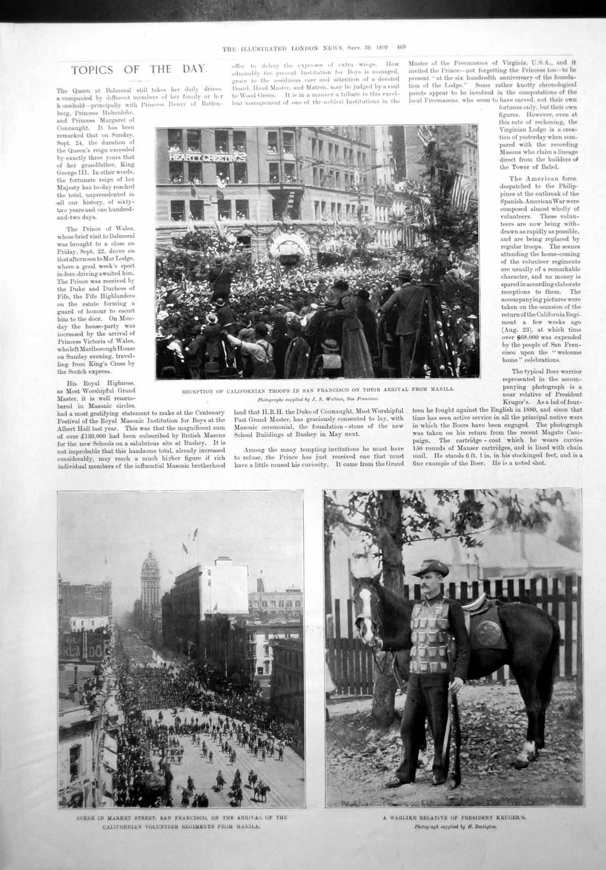 Antique Old Print Anglo Portugese Expedition Africa Troops San Francisco 1899