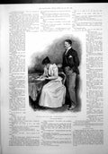 Antique Old Print Million Heiress Dparture Woman Children Johannesburg 1899