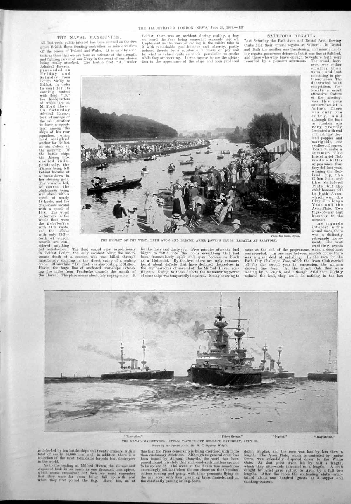 Old Print Private Priaulx Bisley Prize Rowing Club Regatta Saltford 1899 19th