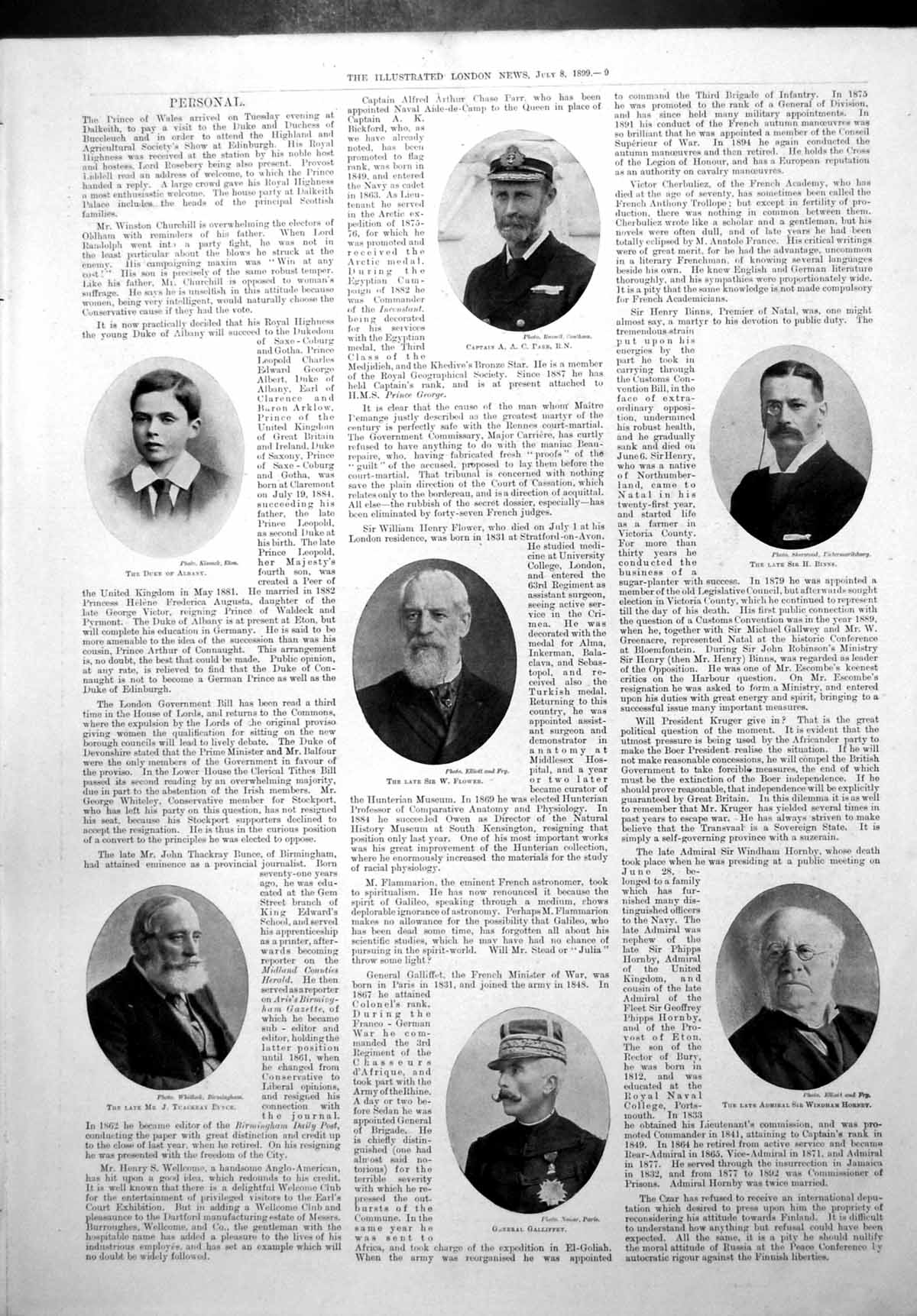 Antique Old Print Lord Beauchamps Arrival Sydney Riots Brussels W Flower 1899