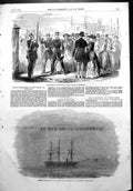 Old Antique Print Breton Bull Landing Capt Hall Hms Hecla Stockholm 1854 19th