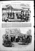 Antique Print Ground Plan Crystal Palace Opening Waiting Arrival Queen 1854