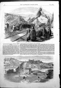 Old Antique Print Haverfordwest Railway Festival Bath Grammar School 1854 19th