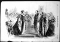 Antique Old Print Investiture King Sardinia Order Garter Windsor Castle 1855