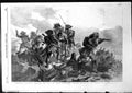 Antique Old Print Sardinian Chasseurs Commander Capt Prola Battle Rivoli 1855