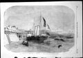 Original Old Antique Print Arrival King Sardinia Ship The Vivid Dover 1855 19th