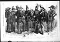 Old Print Cavalry Infantry Sardinian Army Sapper Chasseur Body Guard1855 19th