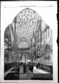 Old Antique Print Wells Cathedral Choir Showing Recent Restorations 1855 19th