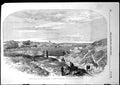 Original Old Antique Print Sebastopol From Arsenal Creek J A Crowe 1855 19th