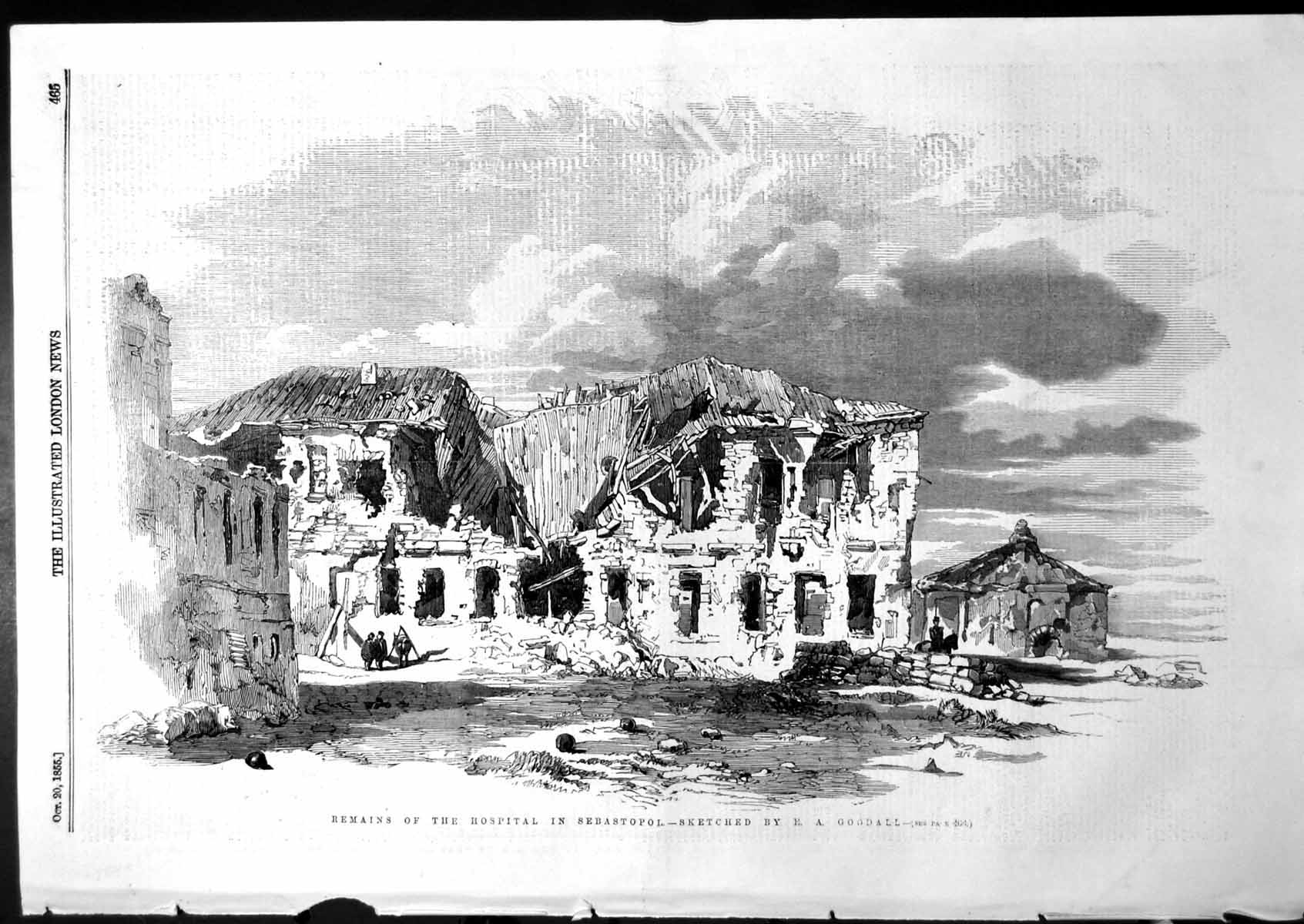 Old Remains Hospital Sebastopol Ruins After Shelling Ea Goodall 1855 Victorian