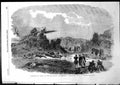 Old Antique Print Interior Part Malakoff Dead Siers Flag Flying Hill 1855 19th