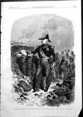 Original Old Antique Print Marshal Pelissier Commander French Army Crimea 1855