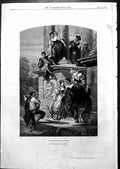 Antique Print Strolling Musician Baron Le Musicien Ambulant Par Baron 1855 19th