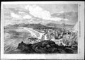 Original Old Antique Print New Bathing Place Llandudno North Wales 1855 19th