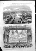 Old Print Queen Visit France Grand Trianon Versailles Supper Theatre 1855 19th