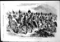 Old Antique Print Her Majestys Visit France French Guides Horseback 1855 19th