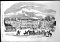 Old Antique Print Arrival Her Majesty Palace St Cloud Paris Carriage 1855 19th