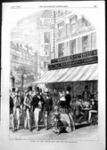 Antique Old Print Scene Boulevards Des Italiens Paris Cafe Restaurant 1855 19th