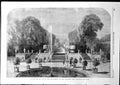 Antique Old Print Palace St Cloud Paris Residence Her Majesty Orangery 1855