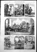 Old Antique Print Champagne Bottling Pierry France Disgorger Corking 1855 19th