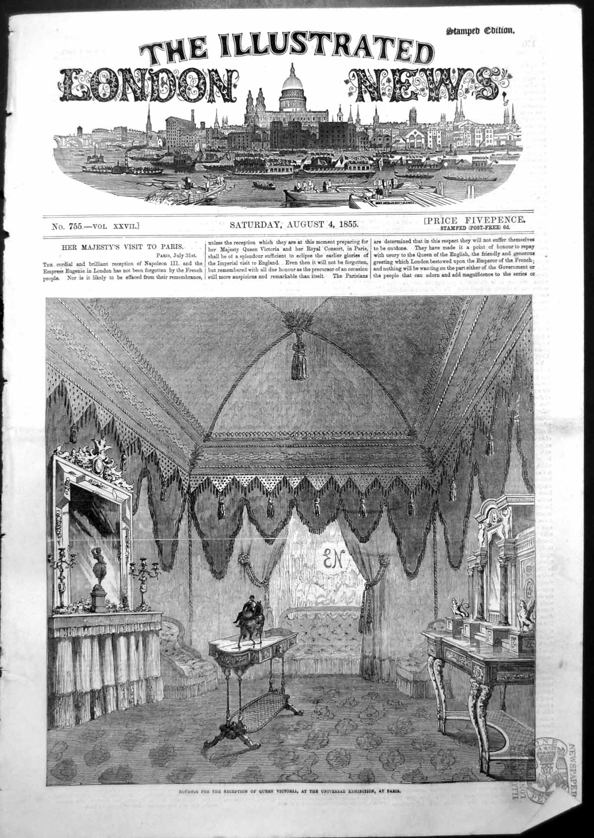 Old Boudoir Reception Queen Victoria Universal Exhibition Paris 1855 Victorian