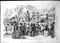 Antique Old Print Demonstration Hyde Park Masses Denizens Lambeth Brill 1855