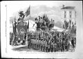 Antique Old Print Opening New Metropolitan Cattle Market Procession Tent 1855