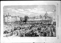 Old Antique Print Last Day Smithfield Market Cattle Sheep Pigs Pens 1855 19th