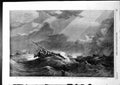 Antique Old Print Paris Exhibition Dutch Boats Riding Gale Doggerbank 1855 19th