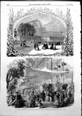 Old Print Horticultural Exhibition Crystal Palace Sydenham Negretti 1855 19th