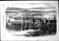 Old Antique Print Grand Review French Troops Constantinople Sultan 1855 19th