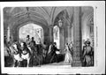 Antique Old Print Reception Emperor French Grand Entrance Windsor Castle 1855