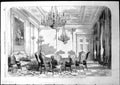 Antique Old Print Conference Room Foreign Office Vienna Conference Table 1855