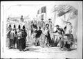 Antique Old Print Embarkation Emperor Empress Calais Steam Ship Pelican 1855
