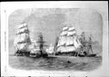 Old Baltic Fleet Leaving Spithead Basilisk Ajax Caesar Colossus 1855 Victorian