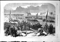 Old Antique Print Men Wars Men Leaving Portsmouth For Baltic Fleet 1855 19th
