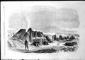 Original Old Antique Print 13 Inch Mortar Battery Before Sebastopol 1855
