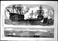Antique Print Queen Fairy Passing Fleet Spithead Leopard Fulton Kauban 1855