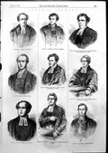 Antique Print Fast Day Sermons Rev Curling Anderson Joseph Brown Alford1855