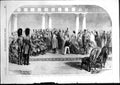 Old Antique Print Queen Inspecting Wounded Guards Buckingham Palace 1855 19th