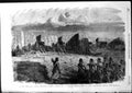 Old Antique Print In Trenches Before Sebastopol Ja Crowe Guns Rifles 1855 19th