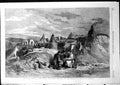 Old Antique Print Huts Tents Rifles Royal Marines Heights Balaclava 1855 19th