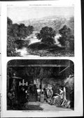 Antique Old Print Valley Wharfe Roger Fenton Painters Study J Wingfield 1855