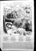Old Antique Print Dream Twelth Night George Thomas Girl Bed Asleep 1855 19th